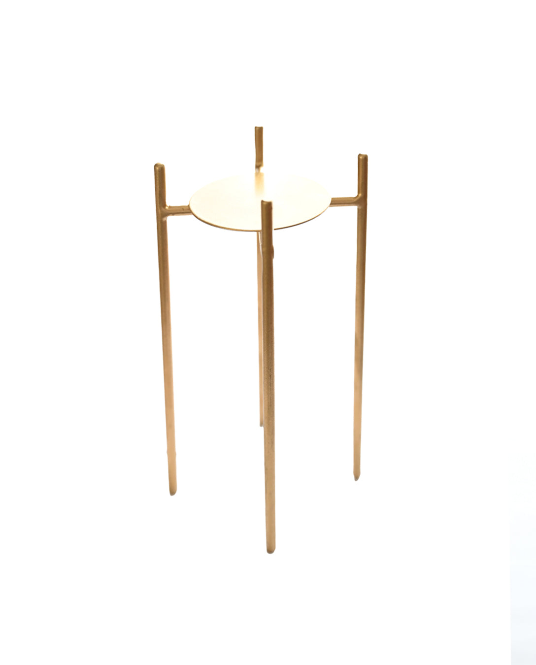 Rustic Gold Metal Candle Holder - Large – Ilana Living