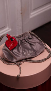 Ilana Velvet Bag With Charm